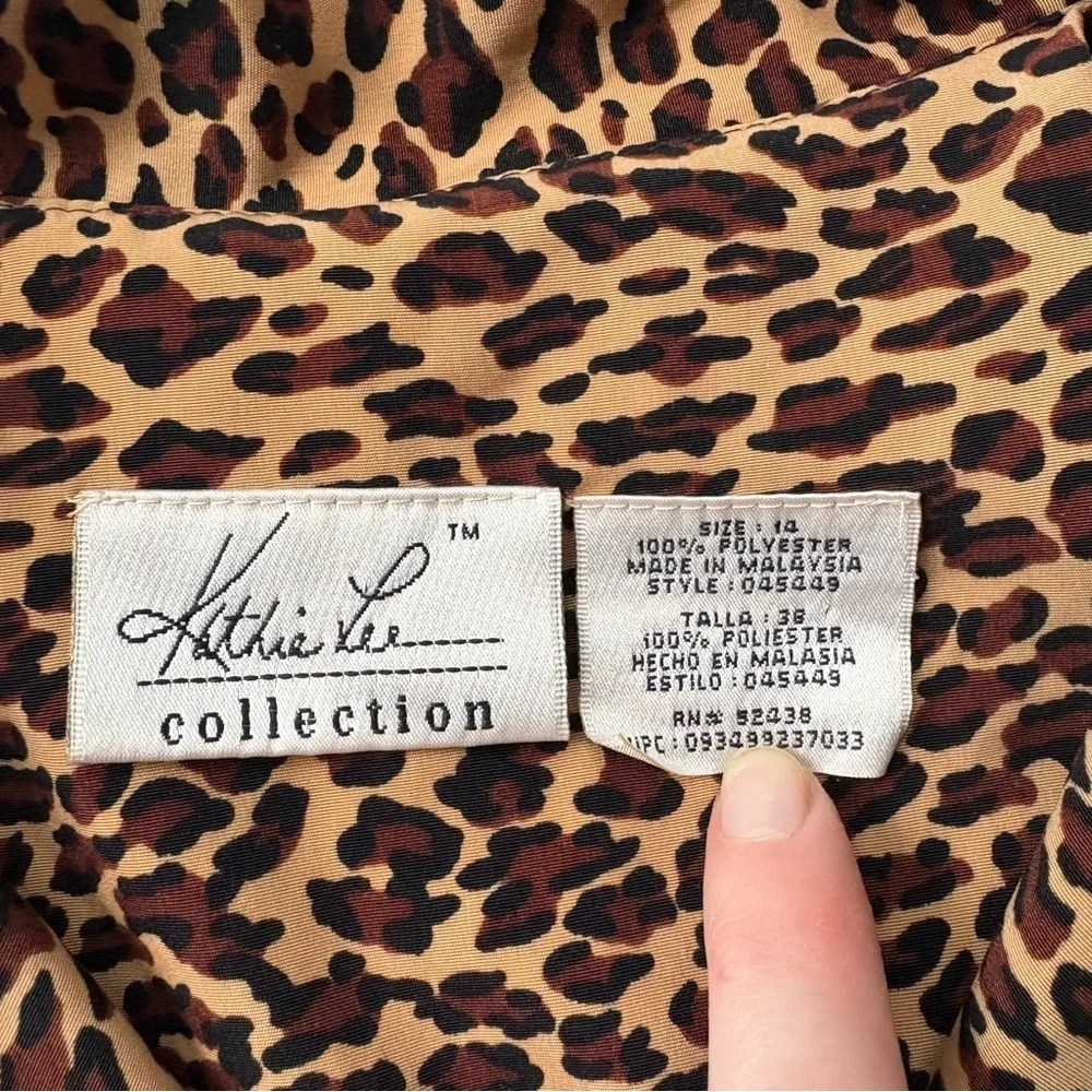 Kathie Lee Collection Leopard Print Sleeveless Top Size 14 - Picture 5 of 5